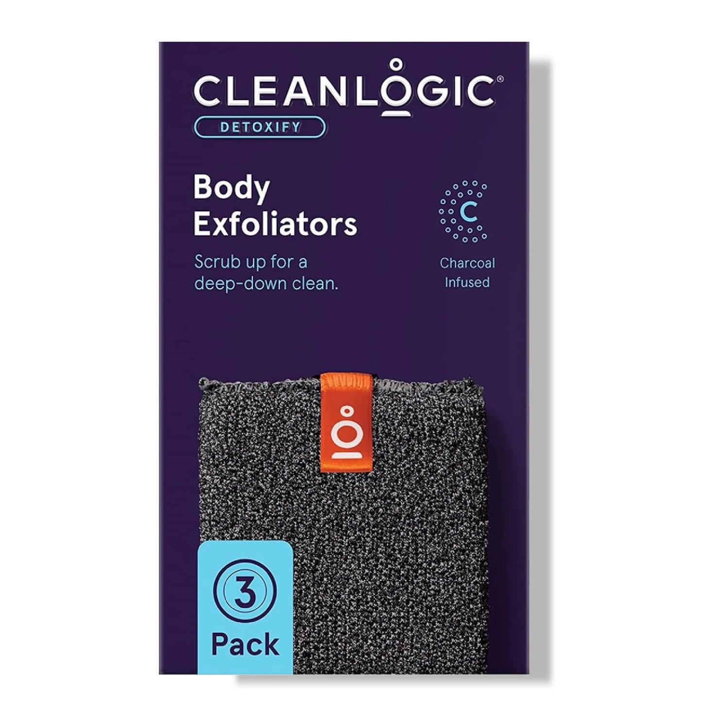 Detoxify Body Exfoliators, 3 Count